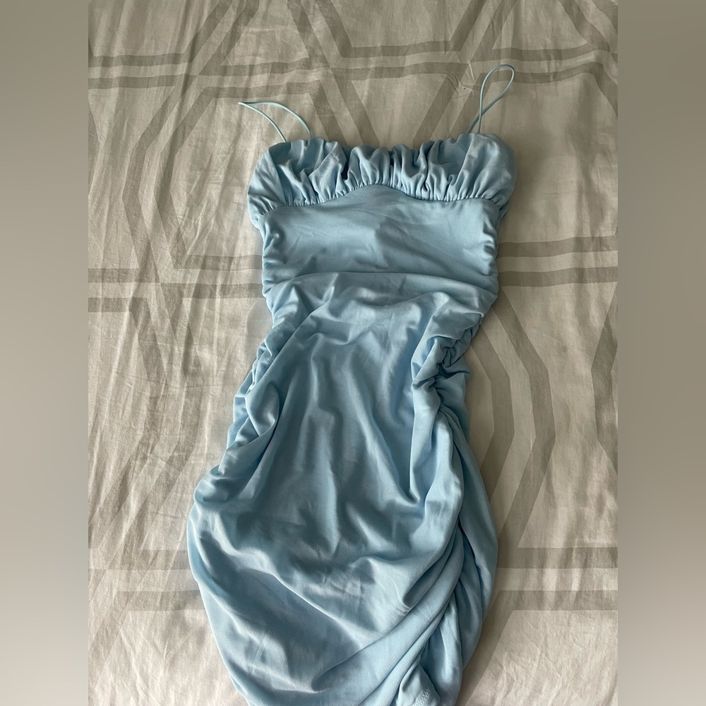 Princess Polly Blue Ruched Mini Dress